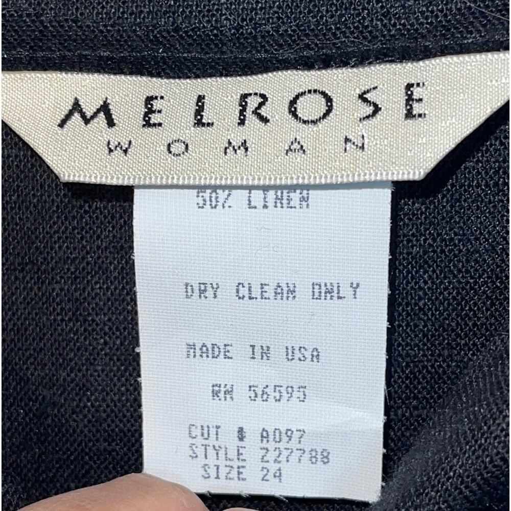 NWT Melrose Linen blend button up blouse. Size 24 New Old stock - Picture 5 of 6